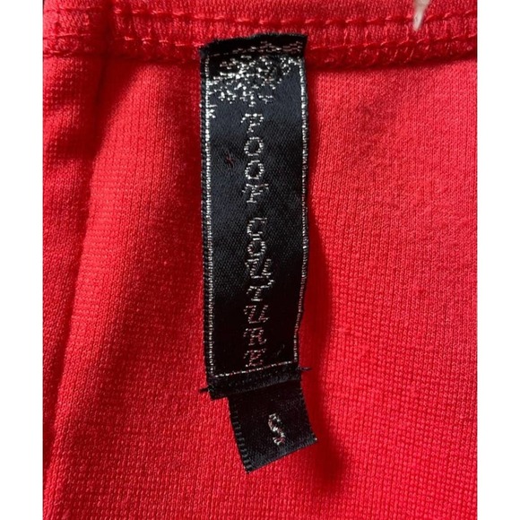 Poof Couture | World Premier Strapless Black and Coral Y2K Mini Dress (Sm) 147O1 - Picture 5 of 11